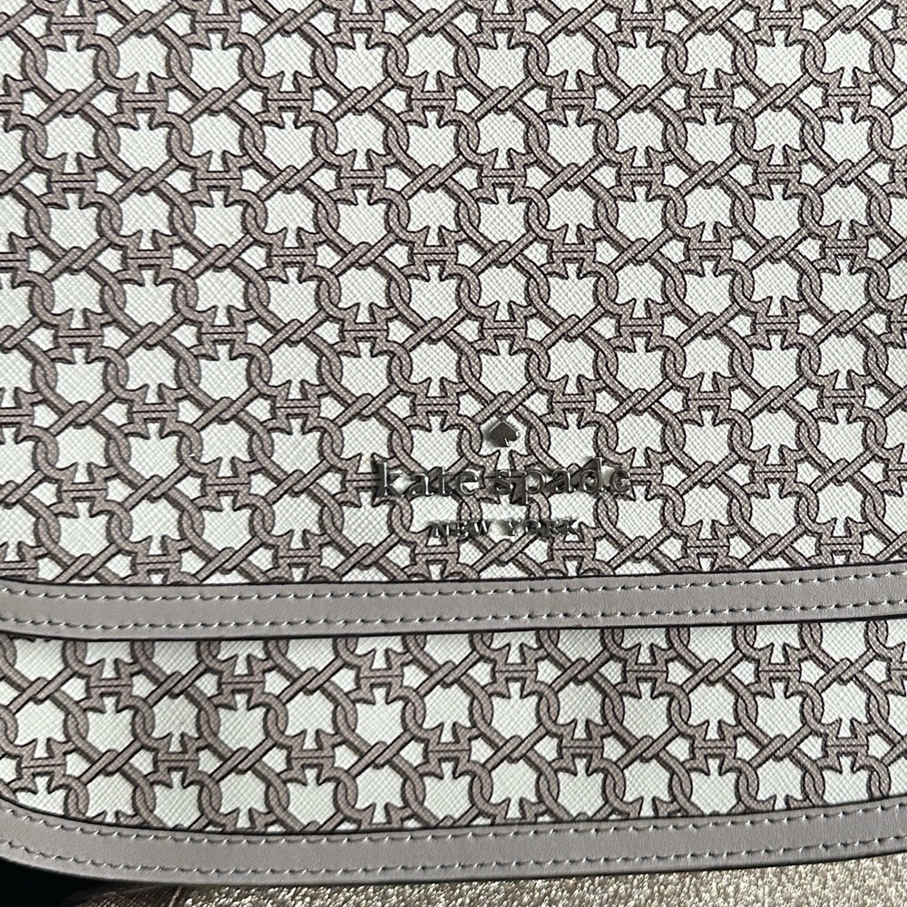 Kate Spade Gray and White Crossbody Bag